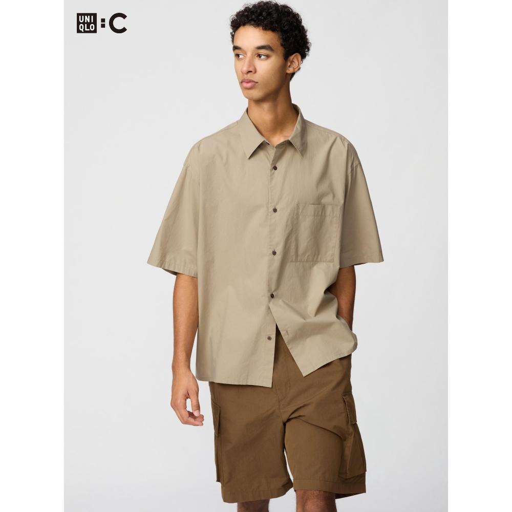 

Рубашка Uniqlo Broadcloth Oversize с коротким рукавом