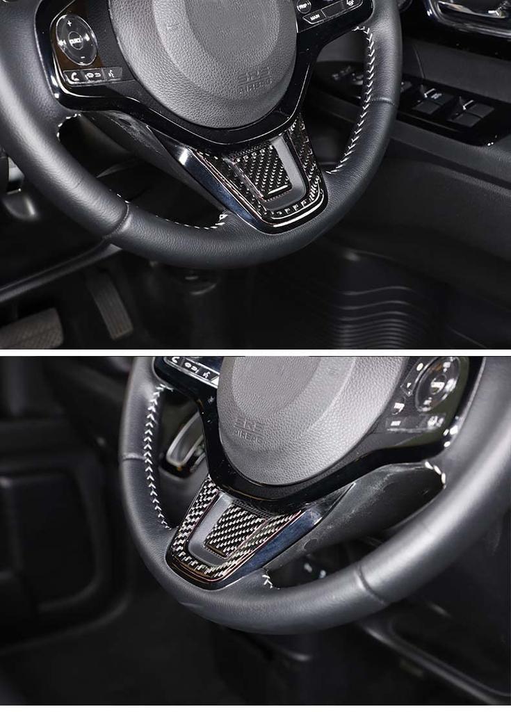 Hcilloend Untere Lenkradabdeckung aus Kohlefaser für Honda Lenkradrahmen Lenkradtastenrahmen Dekorative Lenkradinnenausstattung Custom