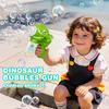 Fully Automatic Bubble Gun Dinosaur Bubbles Machine Automatic Blower With Bubble Liquid Toy For Kids Beach Outdoor Party Gifts