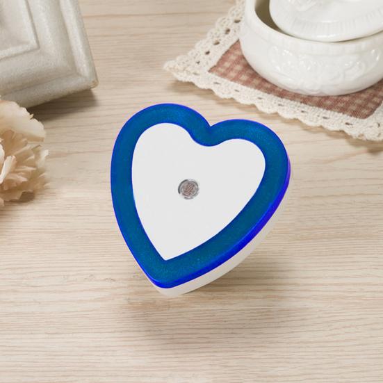 Light Sensor LED Heart Shaped US Plug-in Night Lamp for