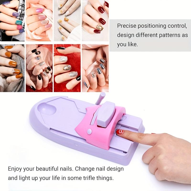 1 Stampante per Nail Art Piastra per Stamping Nail Art Fai da Te Disegno Stampa Modello Nail Art Macchina per Nail Art con 6 Piastre in Acciaio con Modelli Casuali