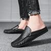 Fitting room Doudou shoes men's 2026 summer without heel half drag men's shoes men's casual leather