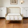 Detailed 1:12 Scale Miniature Single Iron Bed with Mattress Perfect for Dollhouse Bedroom Layout Miniature Interior Decor Items