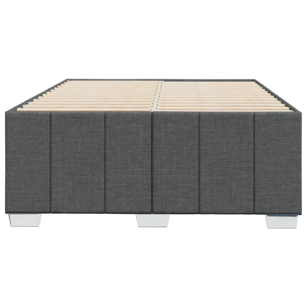 Bed Frame without Mattress Dark Grey 120x200 cm Fabric