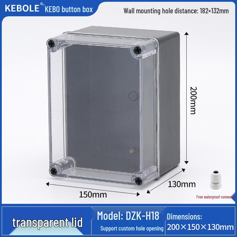 Transparent Waterproof ABS Plastic Junction Box for Indoor/Outdoor Power Supply & Monitor