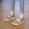 Summer 2025 Elegant   Leather Sandals Women's Sport Style Lightweight Plus Size Slippers