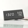 Reloj despertador con control de voz, reloj de escritorio multifuncional con pantalla transparente ABS, ahorro de energía, para el hogar 