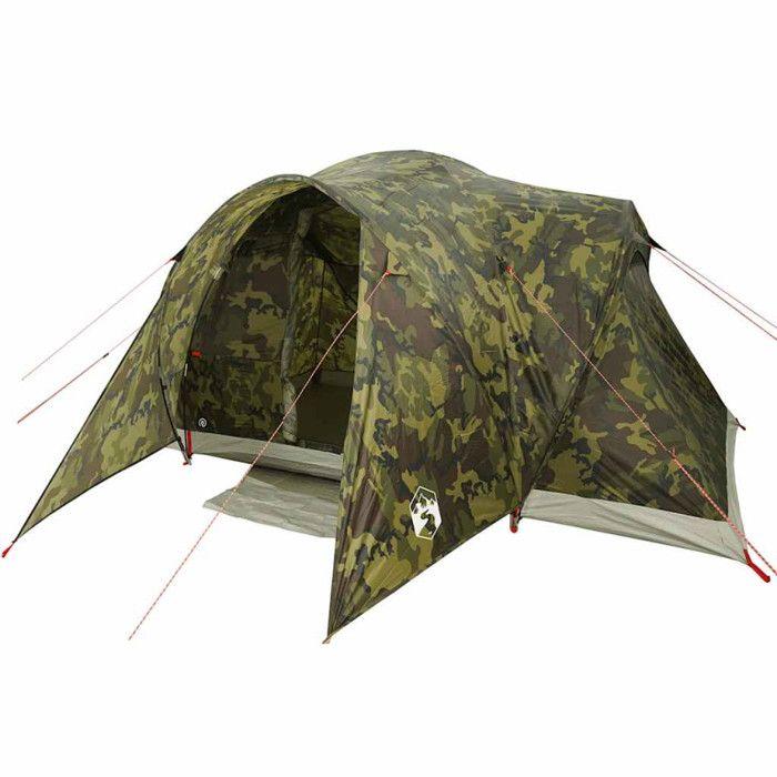 VidaXL Dome Family Tent 6 Person Camouflage Waterproof, Tent, Camping Shelter, Garden Shelter, Camping Tent, 4009466