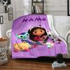 Custom Name Gabby's Dollhouse Theme Printed Blanket - Perfect for Couch, Bed, Travel & Outdoor Use | Machine Washable, Cozy & Durable.