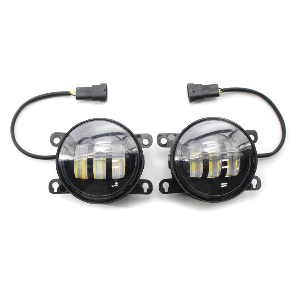 Car Front Bumper Fog Light Cover Grille With Yellow White LED Fog Lamp Assembly Set For Ford fiesta 2008 2009 2010 2011
