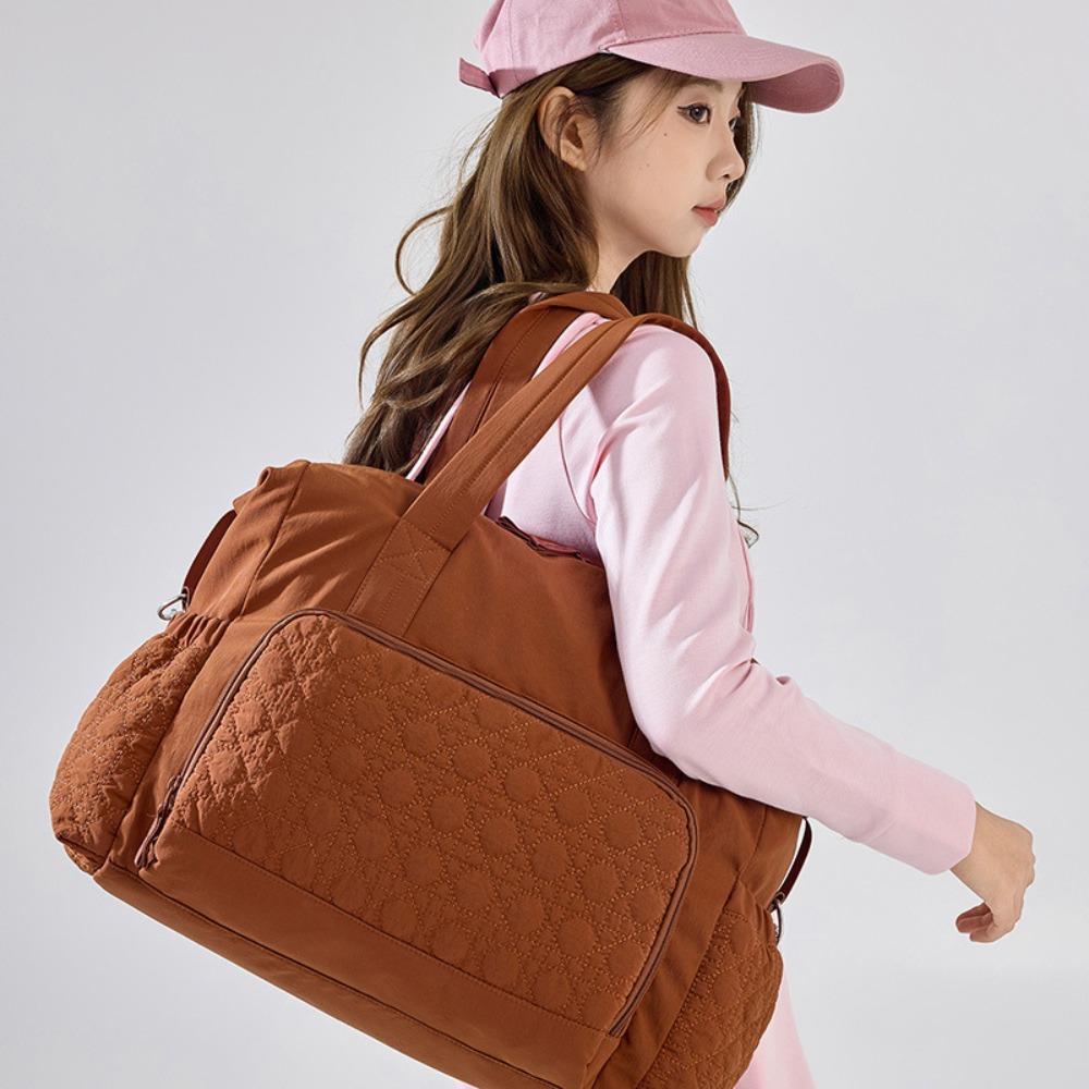 Large Capacity Mommy Bag Solid Color Nappy Bag Personalized Shoulder Bag  Women