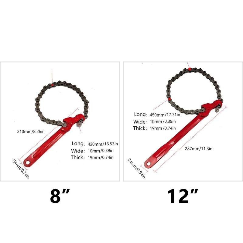 Practical Chain Style Oil Filter Removal Tool Corrosion Resistant Compact Lightweight For Professional Mechanics