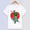 T-shirt d'été à manches courtes avec imprimé dessin animé blanc en modal pour femmes et hommes - JoJo's Bizarre Adventure