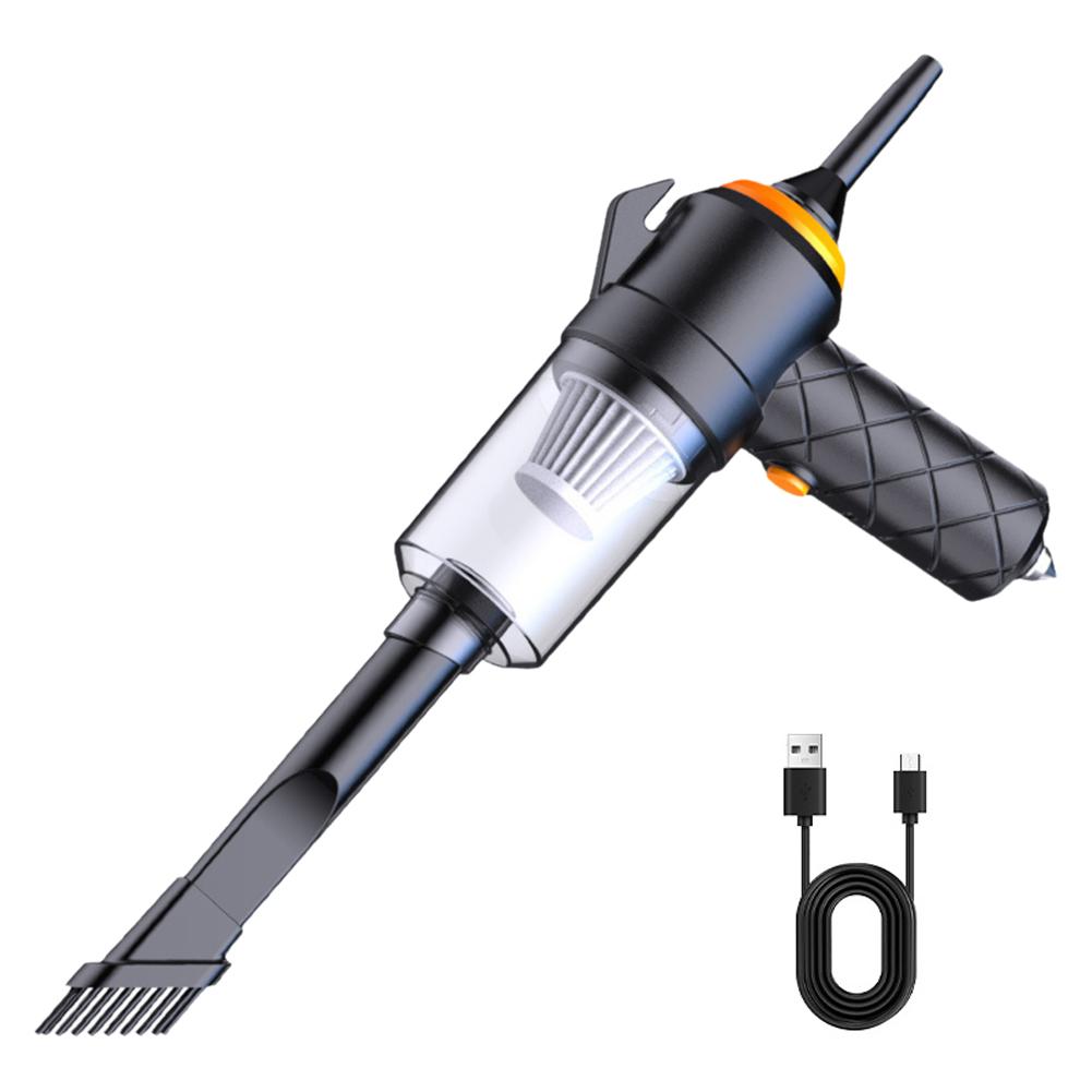 

Автомобильный пылесос 6 в 1 3500 Па Мощный Беспроводная зарядка Двойного назначения Всасывание выдувом Мини ручной пылесос для автомобиля чёрный