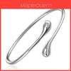 Elegante Set di Gioielli a Goccia d'Acqua Placcato Argento con Bracciale, Collana, Orecchini e Anello