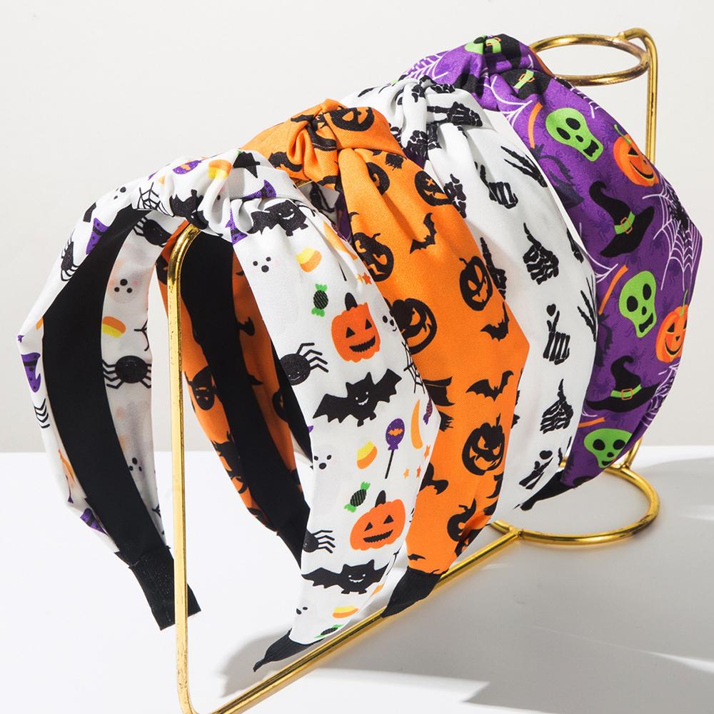 Cartoon Halloween Haarreif Bunter Kürbis Spinnen Haarreif Kürbiskopfband Fledermaus Geist Kopfband Für Halloween Party Geschenk Frauen