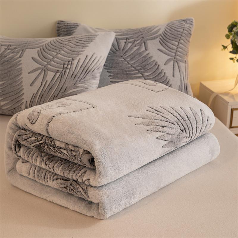 Plush Snow Fleece Blanket Summer Bedspread Flannel Throw Single Person Nap Blanket Sofa Air Conditioner Coverlet Bedding