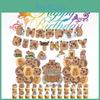 Playful Capybara Theme Party Decoration Bundle With Colorful Balloons And Decorative Flags