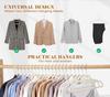 10Pcs Flocked Hanger Home Non-slip Velvet Hangers Elegant Coat Clothes Hanger Strong Durable Racks Hanger