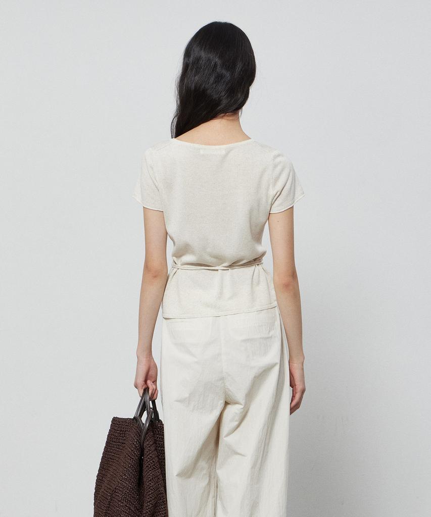 NOTIA Square Neck Strap Knit - Light Beige
