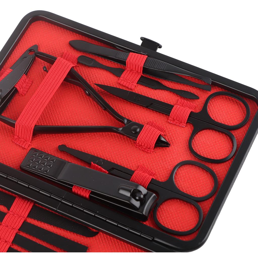23 Pcs Nail Clippers Set Black Stainless Steel High Hardness Portable Household Nail Clippers Set