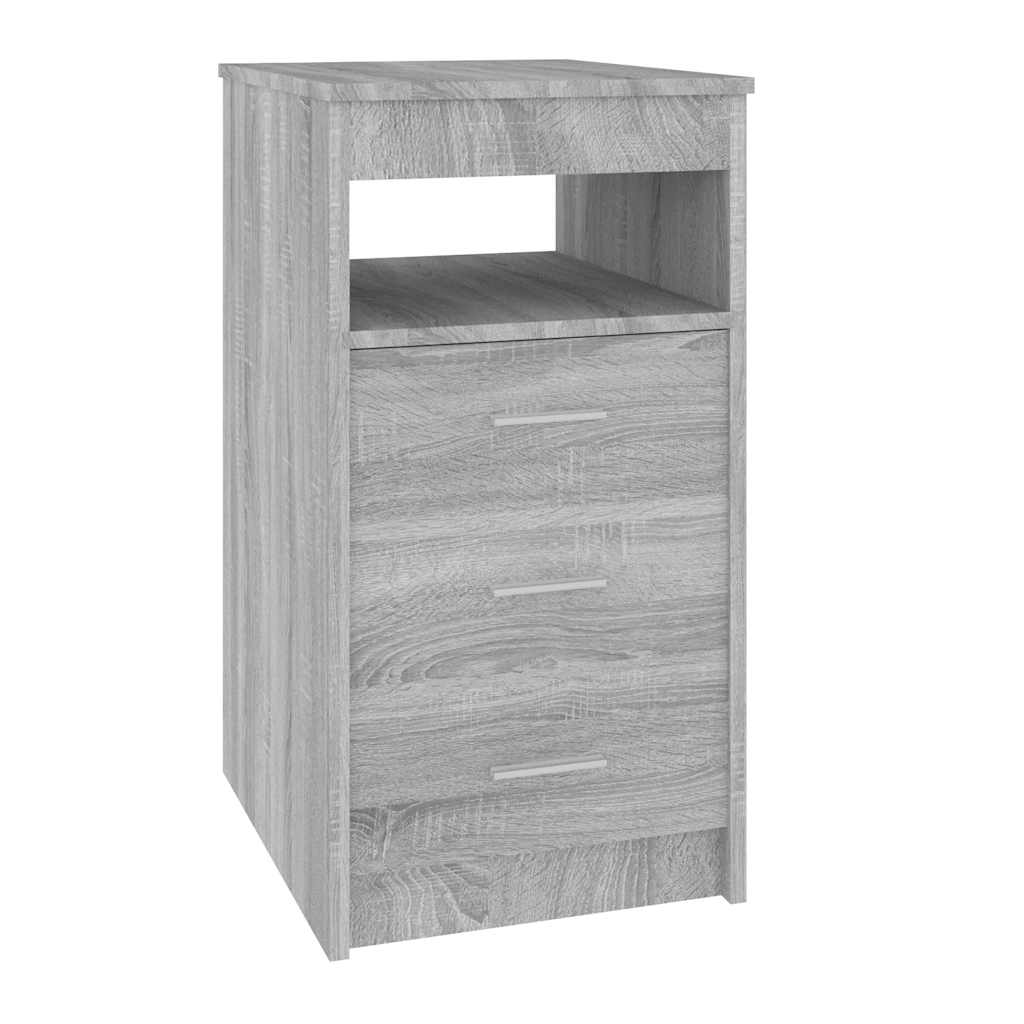Sideboard with Drawers Grey Sonoma 40 x 50 x 76 cm Engineered Wood