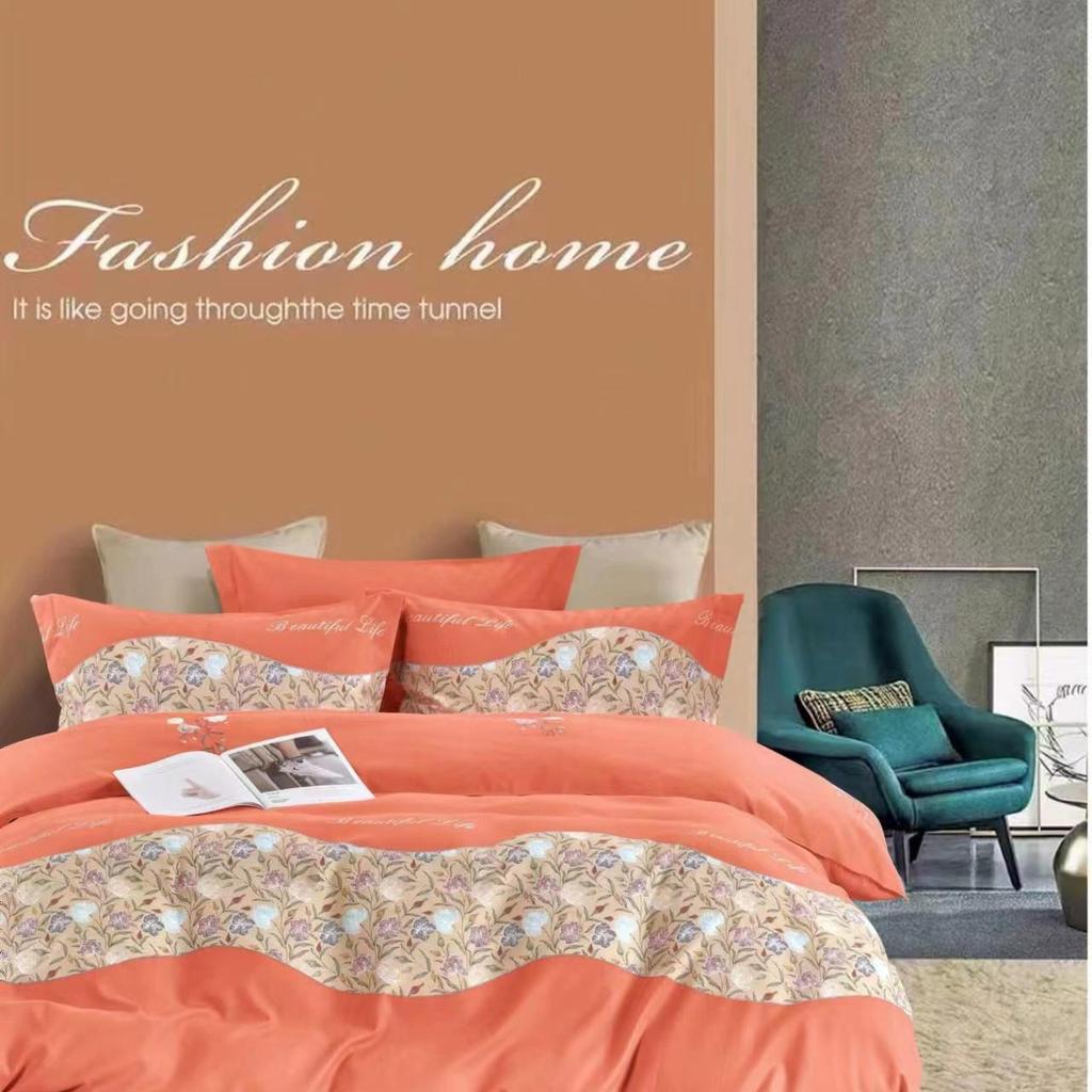 Soft and Skin-friendly Single Print Duvet Cover & Brushed Bed Sheet - 1.5 Meter