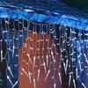 5-40M LED Icicle Lights Outdoor Christmas Icicle String Light Connectable Window Curtain Fairy Light for Patio Garden Decor