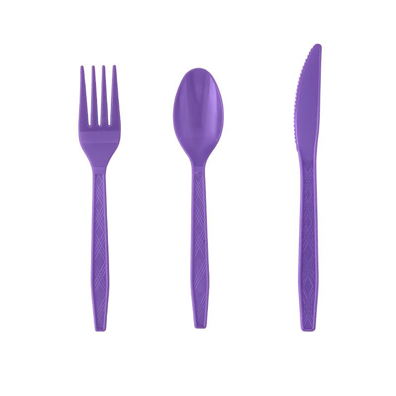 Vorverkauf Lila Abschluss-Saison Themenparty Dekorationen Pappteller Pappbecher Papierservietten Messer, Gabeln, Löffel, Flaggen Tischdecken