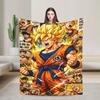 D-Dragons Ball Anime Flannel Blanket  Super Soft Throw Blanket for Home Decor Decorative Street Trend Bedspread Sofa Bed Cover