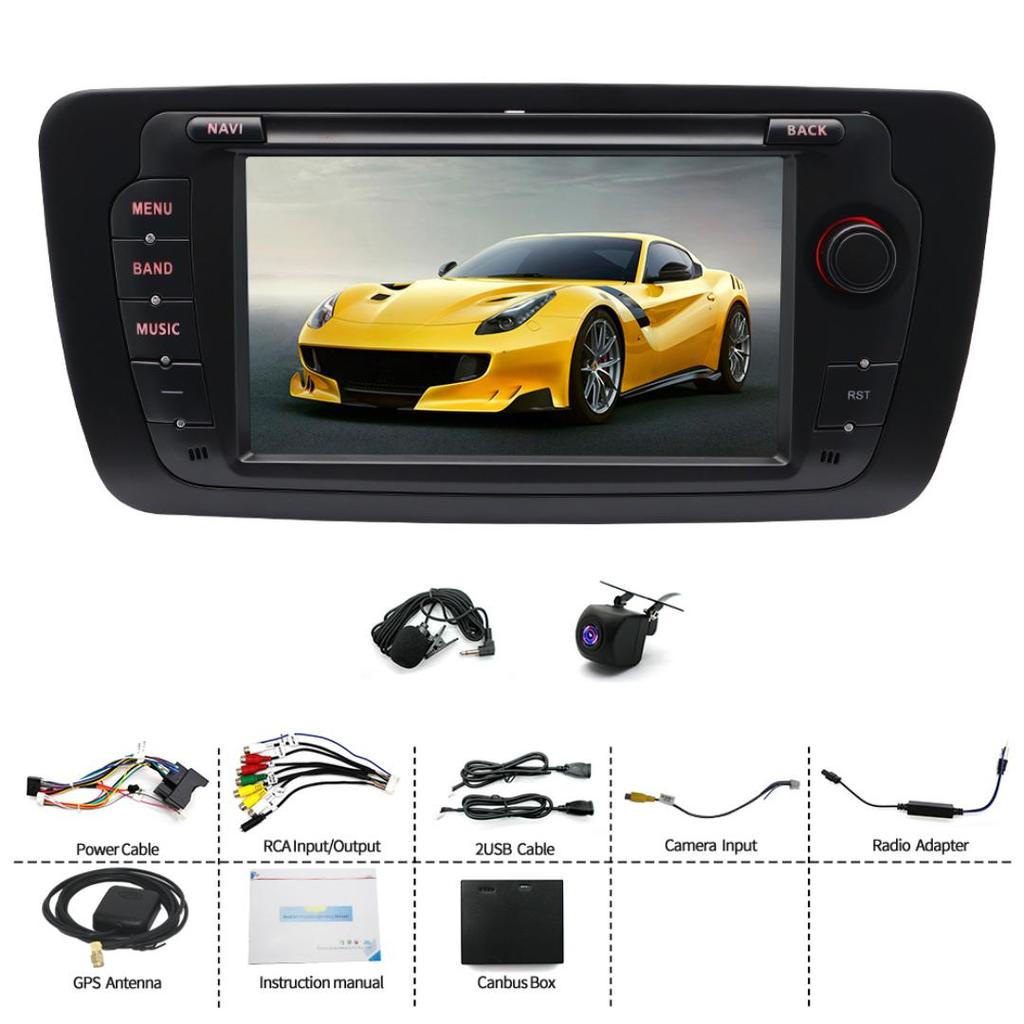 7inch Car Stereo Radio Car-play GPS Navigation Compatible for Seat Ibiza 2009-2013 Android 15