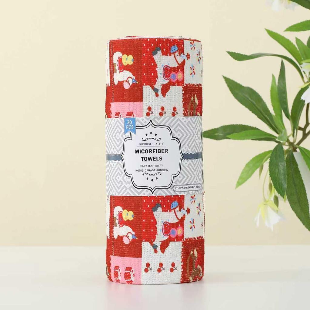 Dual-Use Ultra-Fine Fiber Tearable Kitchen Towel Roll
