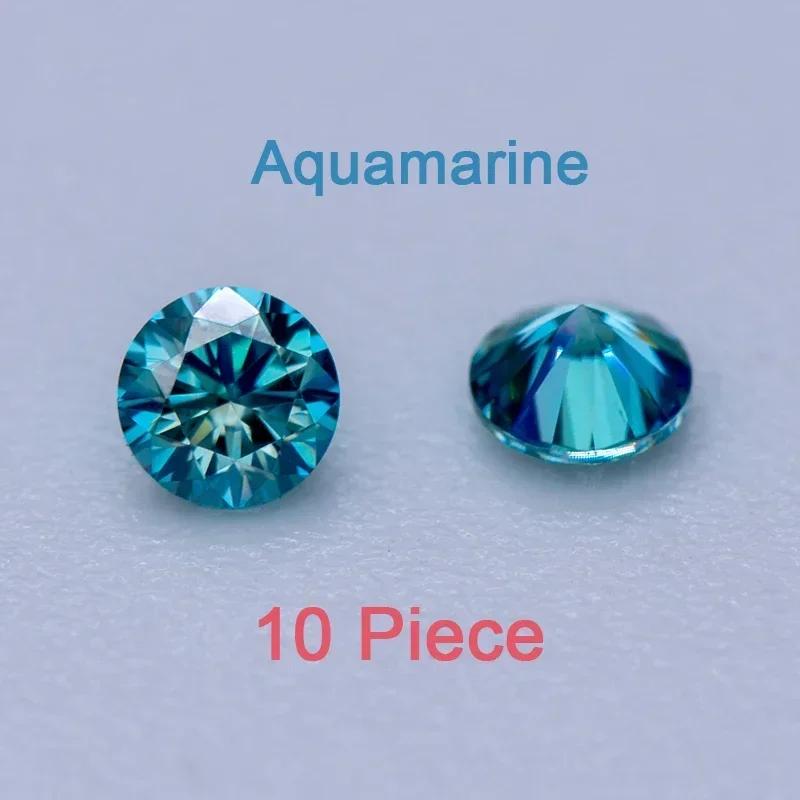 Pedras de Moissanite Múltiplas Cores Formato Redondo Tamanhos Pequenos 3,0-4,5mm VVS1 Diamantes de Laboratório Presente para Fazer Joias DIY