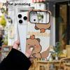 Phone Case: 2D Flat Design Suitable for iPhone 18 17 16 15 14 13Pro Film Protective Case, Couple Style, Pair of Oranges Capybaras, Christmas and Hallo