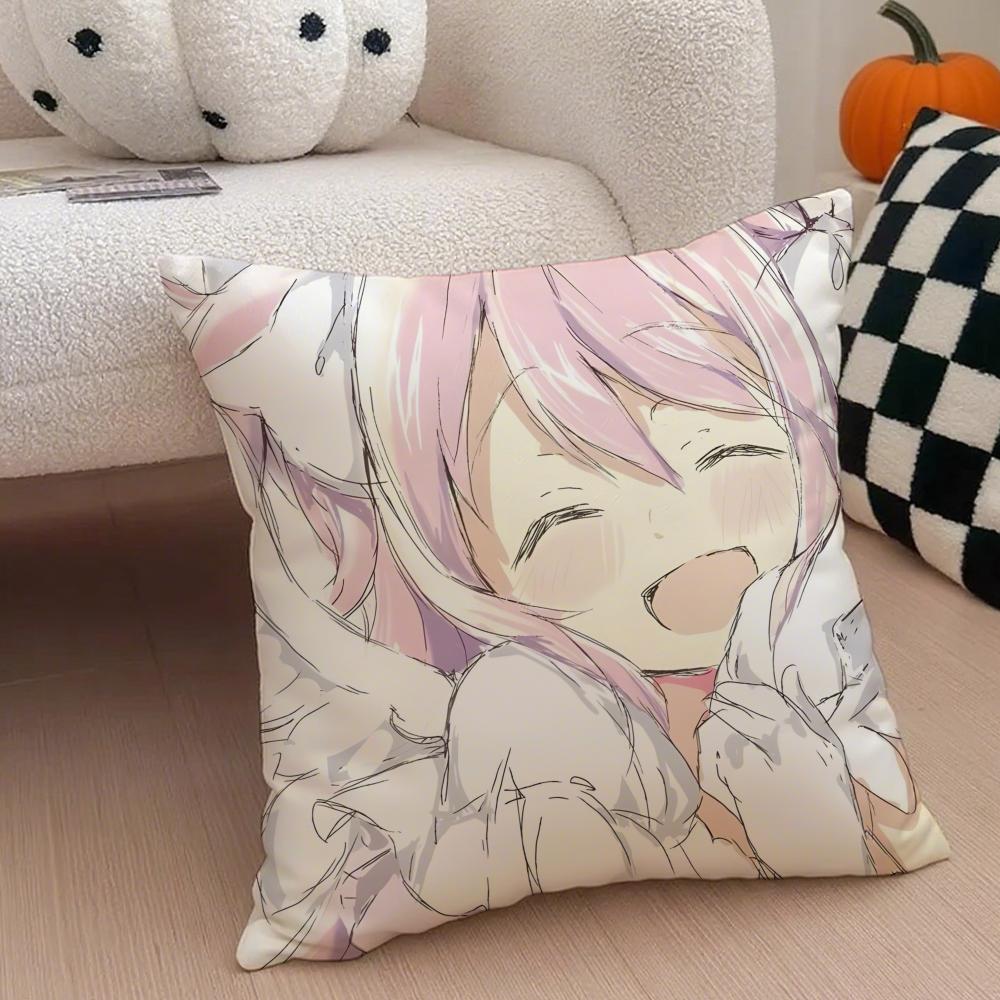 Anime MMadoka MMagica Cushion Cover Throw Pillow Cover Hidden Button Durable Polyester Chair Cushion