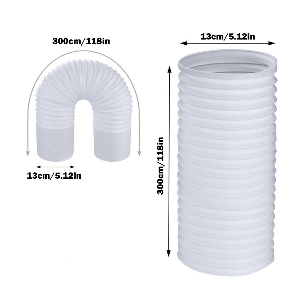 150mm Air Conditioner Exhaust Duct Telescopic Heat Exhaust Ventilation Duct Thickened Wire Corrugated Duct Air Conditioner Parts