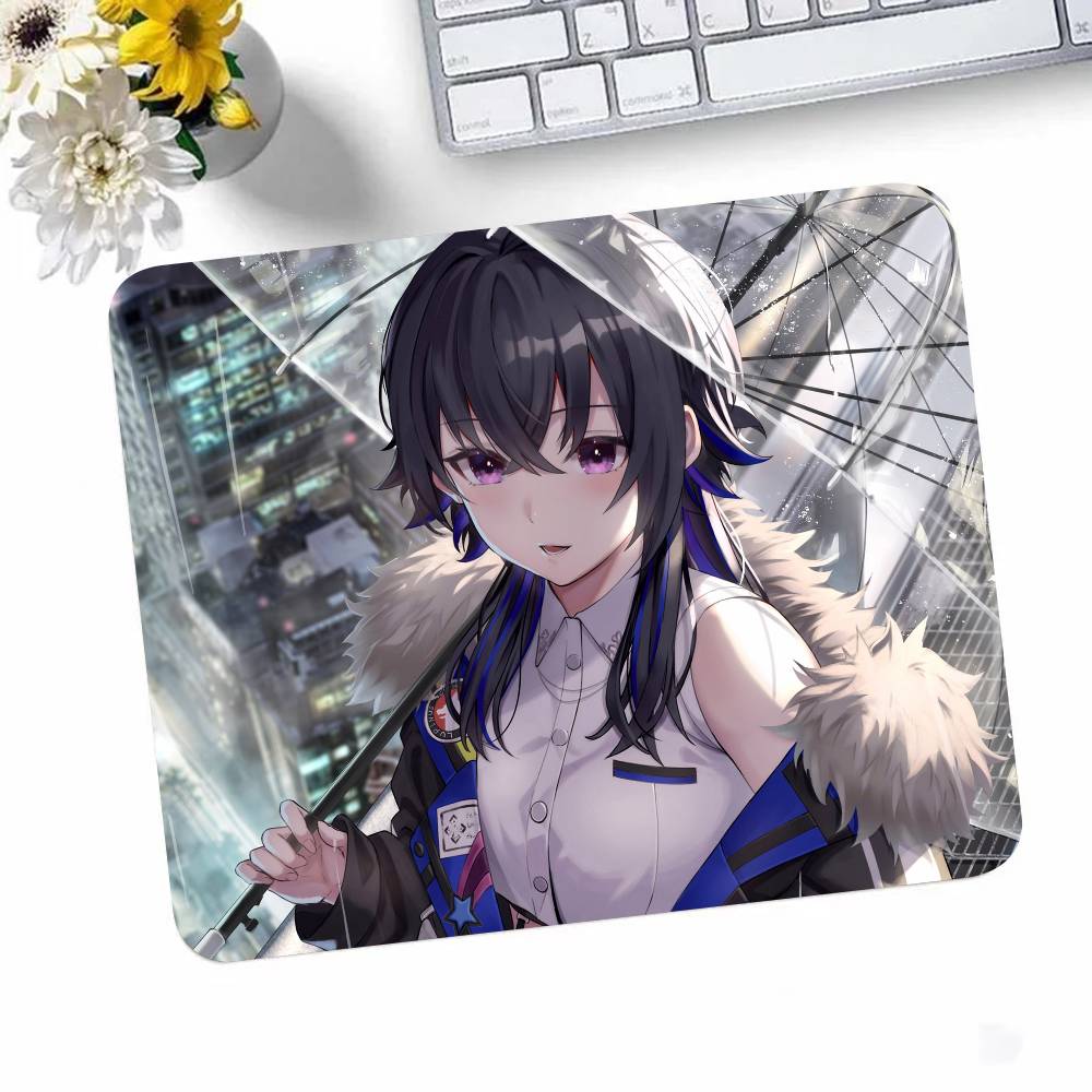 Anime Girl VTuber VSPO Ichinose Uruha Mousepad Small LockEdge Mouse Pad For Gamers Computer Desk Pad Rectangular Anti-slip