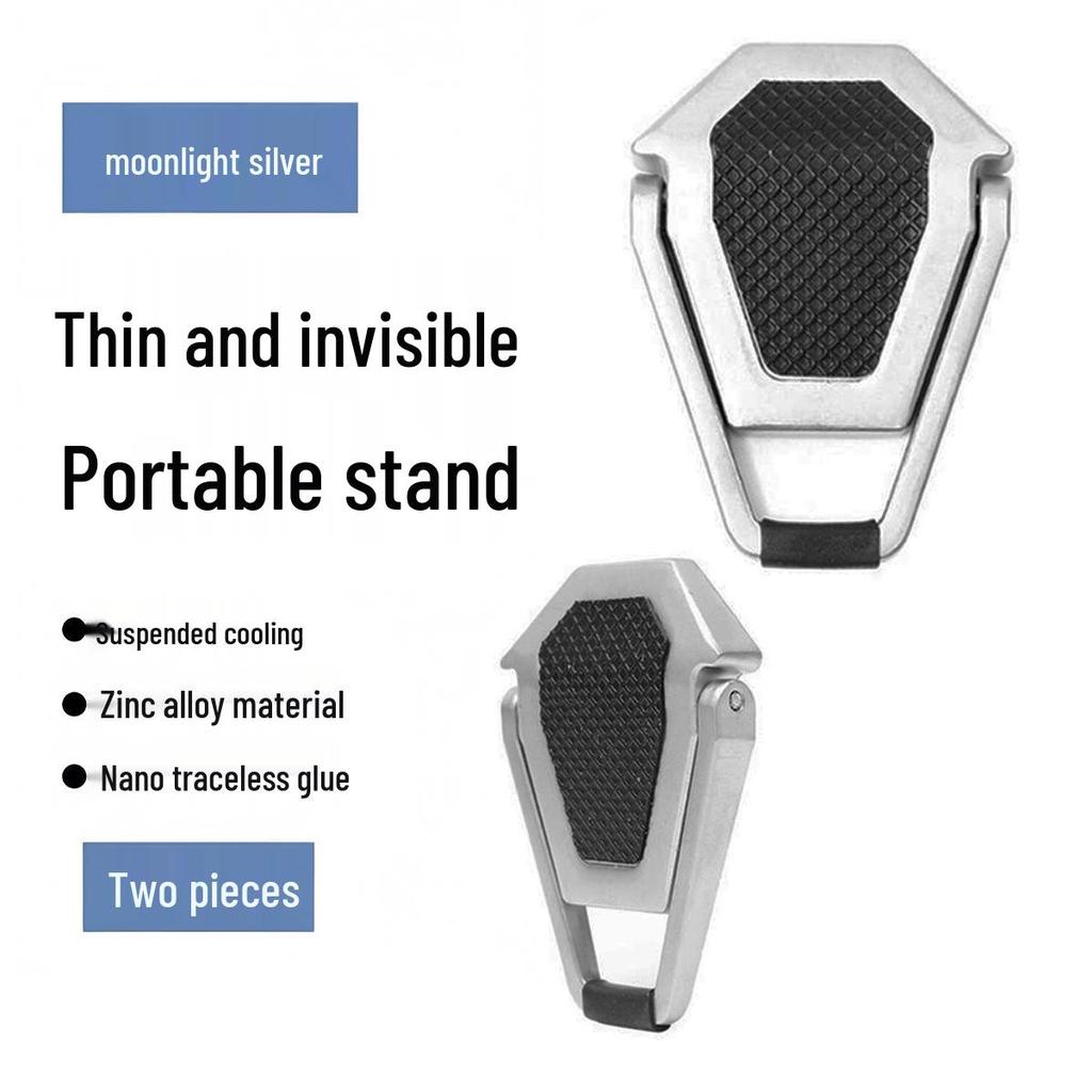 Supporto per Laptop Metallico Pieghevole Montato sul Retro con Staffa per Tastiera Regolabile in Plastica ABS