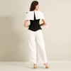 A New Spring and Summer Collection of Elegant and Sophisticated Two-piece Trousers with Contrasting Colors for Women