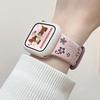 3D Floral Engraved Silicone Sport Strap Band For Apple Watch Ultra 2 49mm S10 11 42 46mm 44 45 41 38 40mm iWatch SE 9 8 7 6 5 3