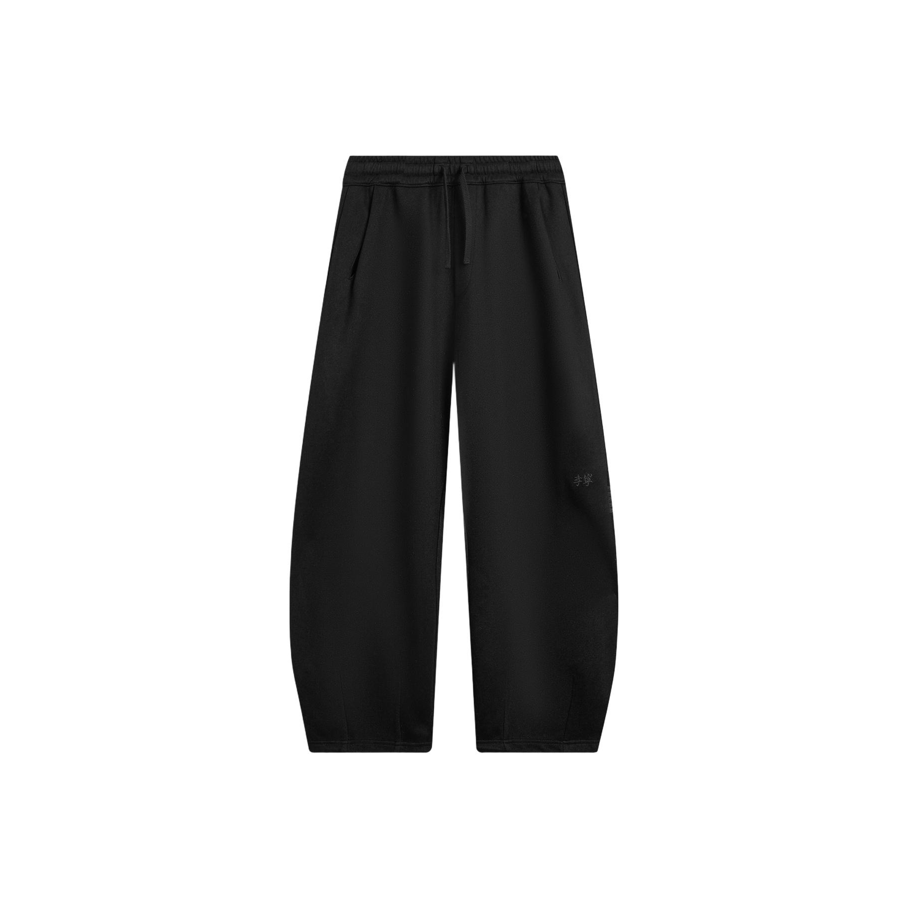 

Спортивный стиль Li Ning Свободные трикотажные зимние спортивные штаны с логотипом Мужские брюки AKLV909-4 L