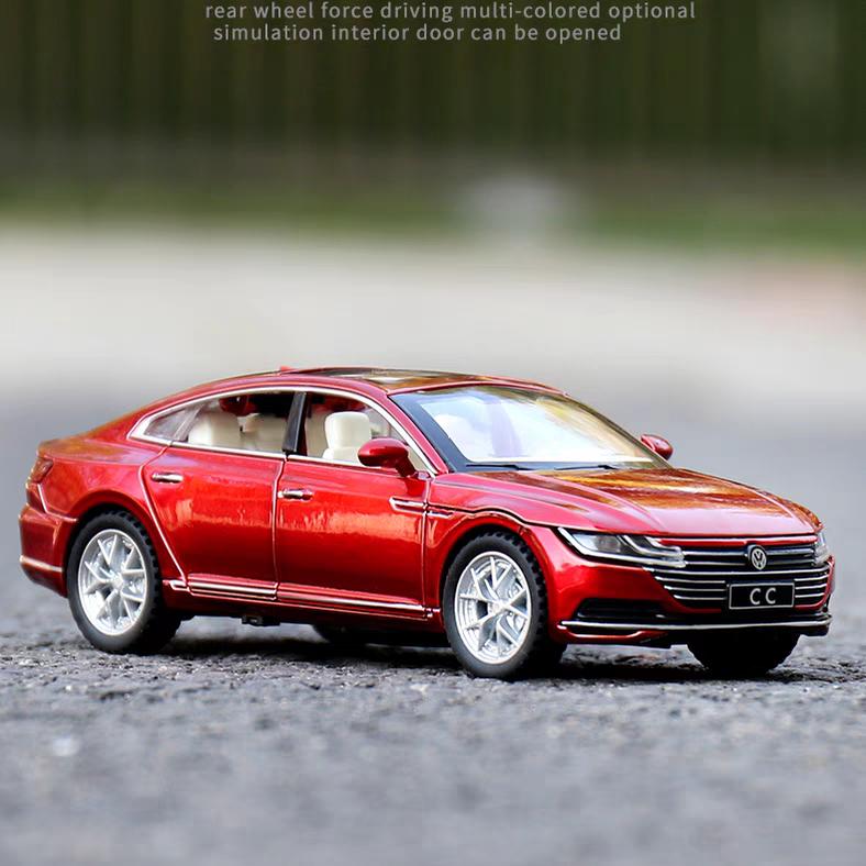 Volkswagen Arteon CC Sport Coupe Simulation Diecast & Toy Vehicles Sounds & Light Pull Back Car 1:32 Alloy Model Gifts For Children