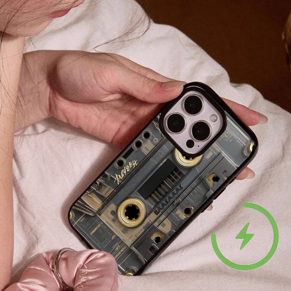 Vintage Cassette Tape Retro Style Magsafe For IPhone Phone Case 17 Air 16 15 14 Plus 13 12 Mini 11 Pro Max Thin Magnetic Cover