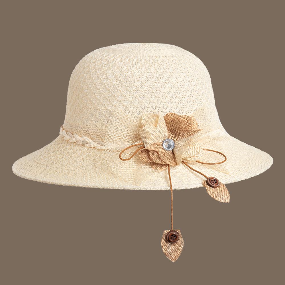Sun Hat Women's Summer Sun Protection Hat Elegant and Comfortable Versatile Straw Hat Breathable Foldable Women's Summer Sun Protection Hat