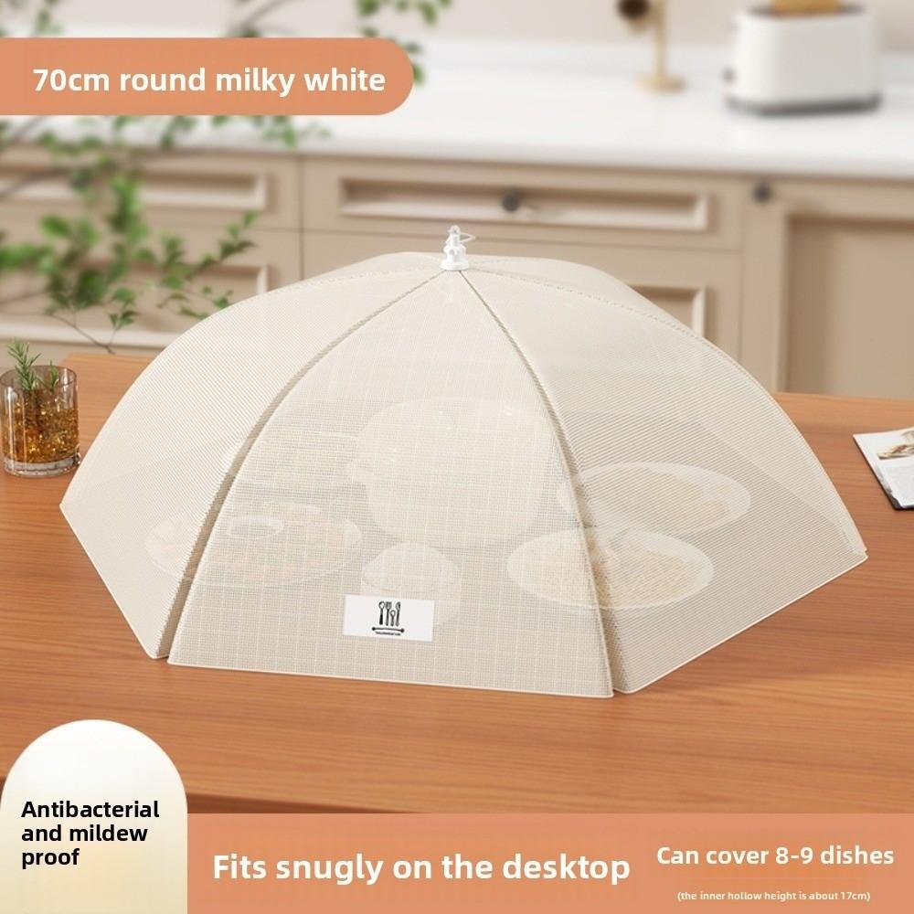 

Foldable Dish Cover Mesh Dining Table Cover New Insect Proof Cover Dining Table 70 cm-Round