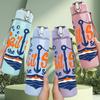 1PC Sail Sale Ocean Sailing Pattern 750ml Color Plastic Sports Water Bottle Leakproof Flip Straw Lid Suitable for Sports Office Home Use