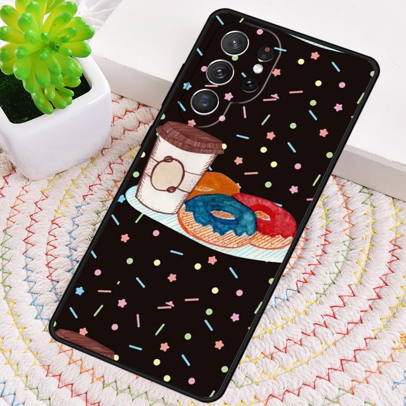 Donut Sweet Desert Coffee Phone Case for Samsung Galaxy Note 10 Pro S26 Ultra S23 S24 FE S25 S21 S22 PLUS Shockproof Cove