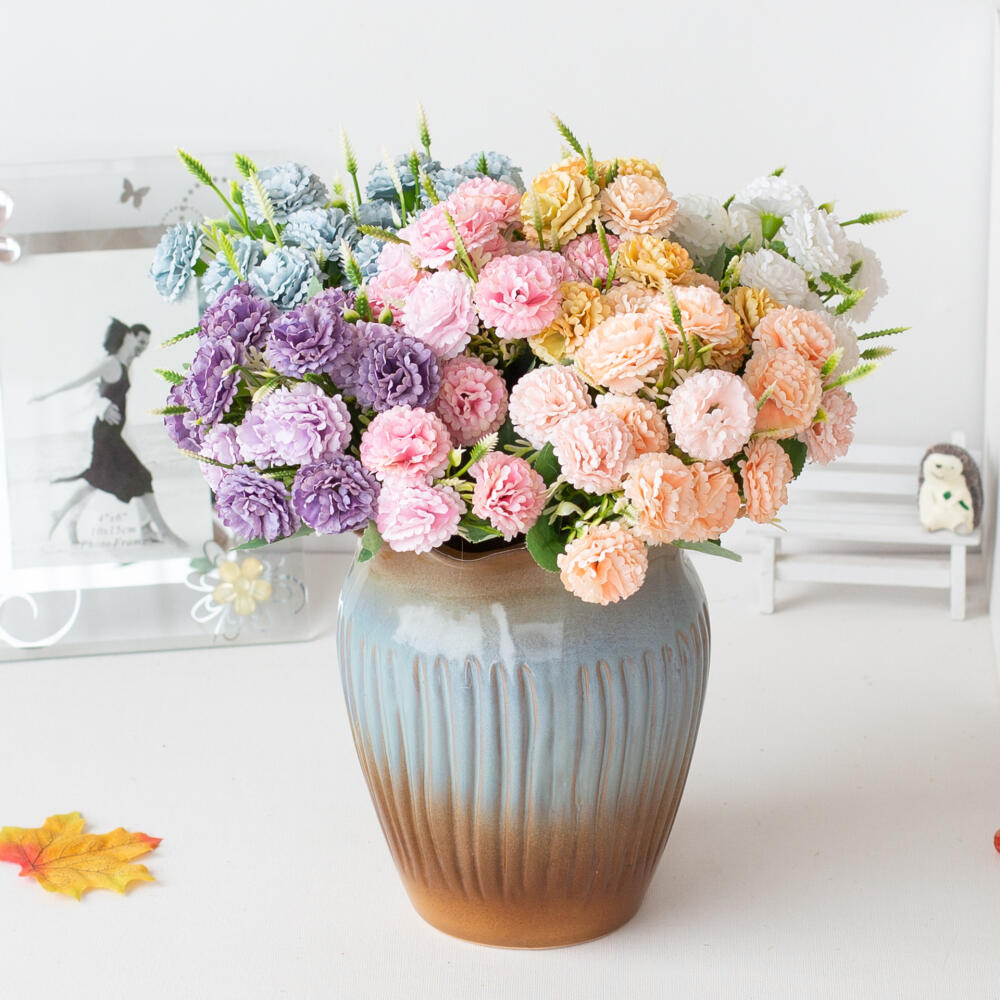 Artificial Snowflake Warm Lilac Flower Bouquet, Realistic Faux Fake Floral Design, For Home Arrangement Wedding Festival Decor
