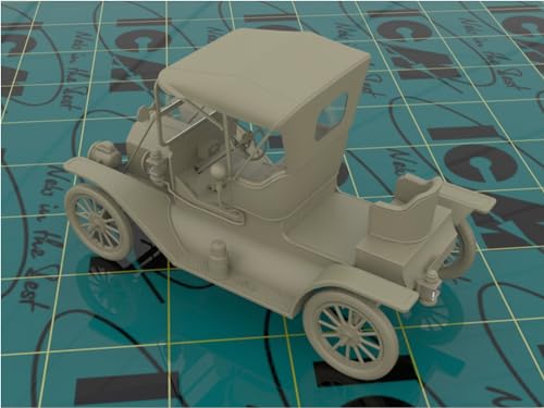 ICM 1/24 Scale Model T Ford 1912 Roadster Production Plastic Model 24016