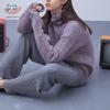 Women's Autumn/Winter Loose-Fit Solid High-Neck Wool Blend Sweater